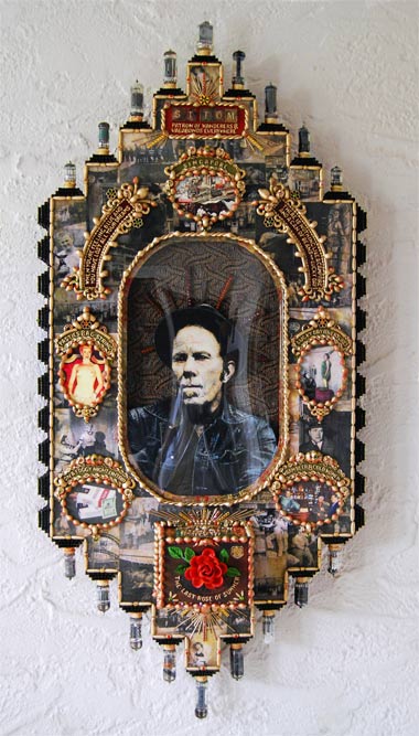 Saint Tom Waits Icon Sculpture by Heidi Sanna.